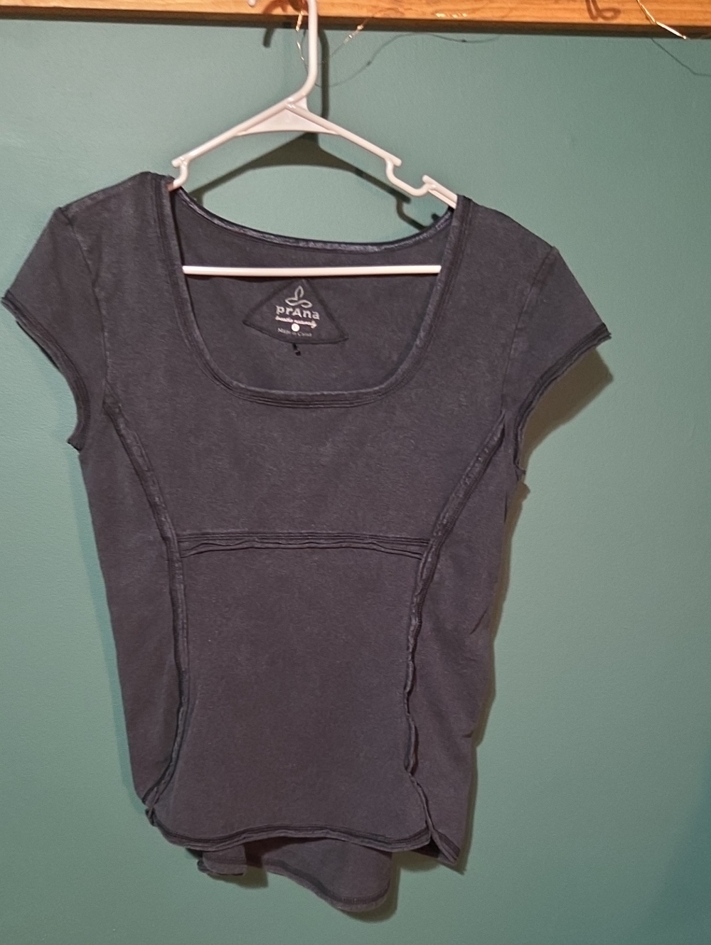 PrAna Women's Katrina Top - Charcoal Gray/Distressed Black